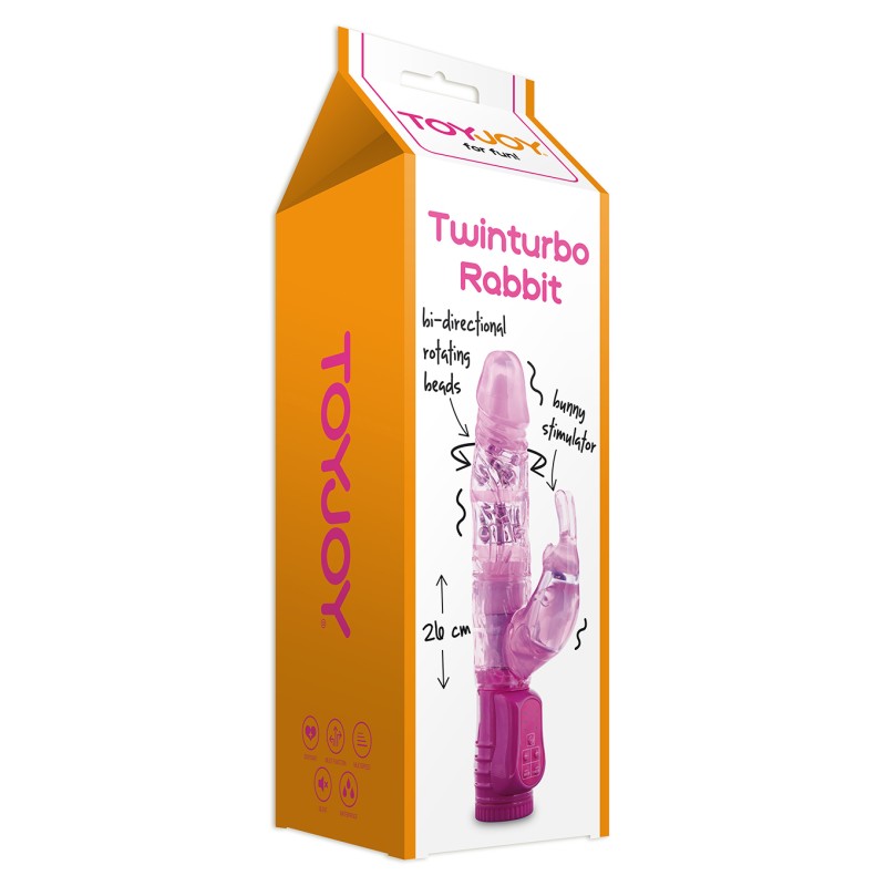 Wibrator-TWINTURBO RABBIT VIBRATOR PINK